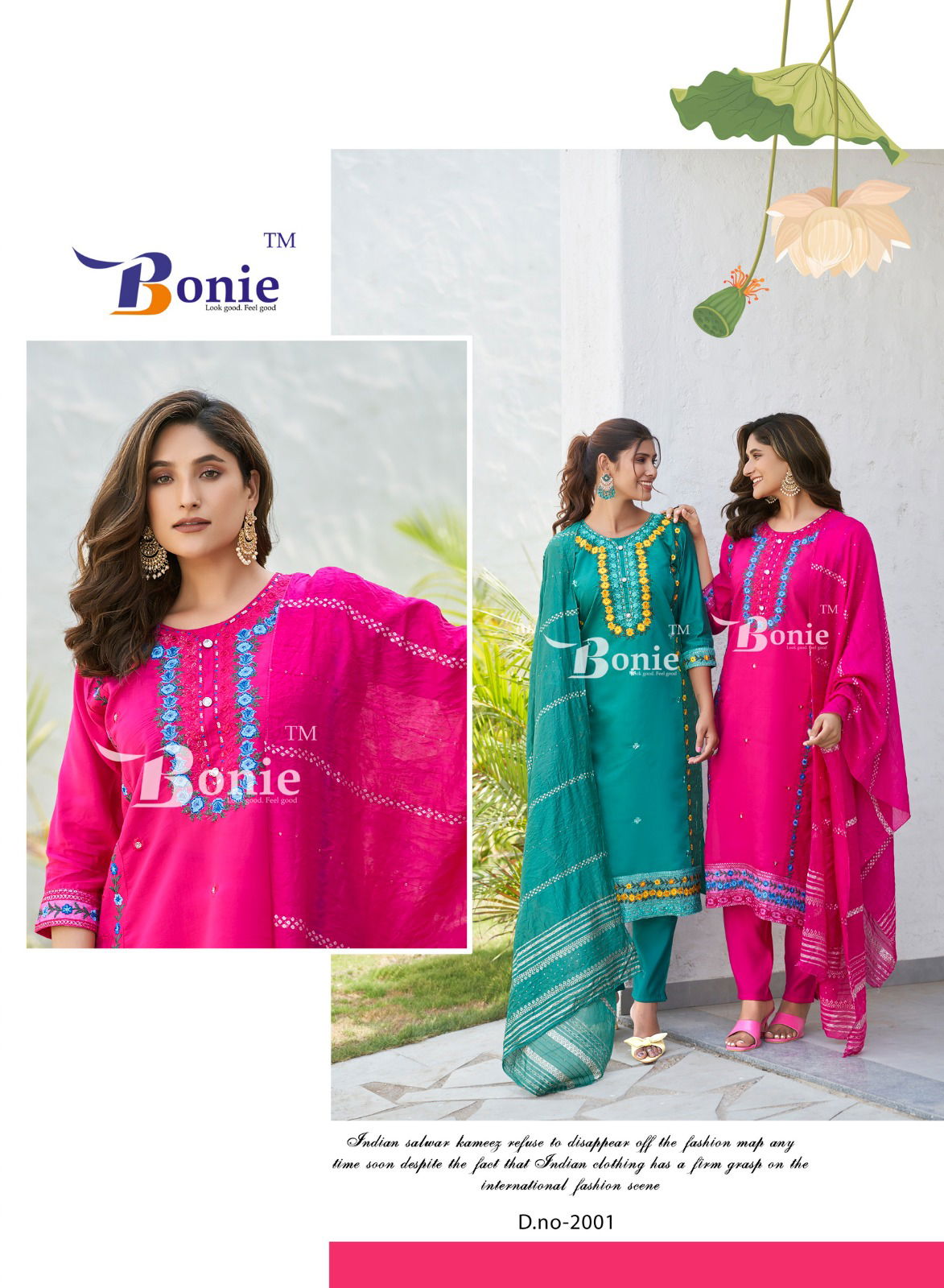 Shikha Vol 2 By Bonie Roman Silk Embroidery Kurti With Bottom Dupatta Wholesalers In Delhi
